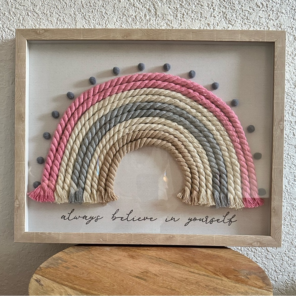 Rainbow Twist Quoted Framed Wall Art 20x20